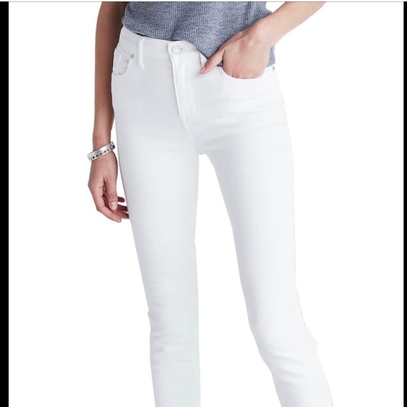 Madewell Denim - MADEWELL HIGH RISER WHITE SKINNY JEANS